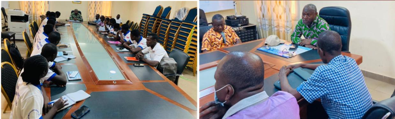 Photo 3 : Séance de synthèse de la visite dans la Salle de réunion de l’Agence